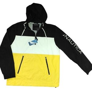 Nautica Black and Yellow Windbreaker